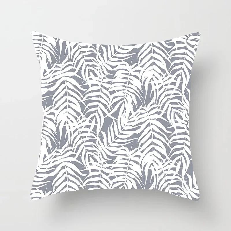 European Gray Pillowcase Geometric Pillow Cover Sofa Cushion Cover Garden Throw Pillows Hotel Outdoor Cushions Car Chair 45X45cm