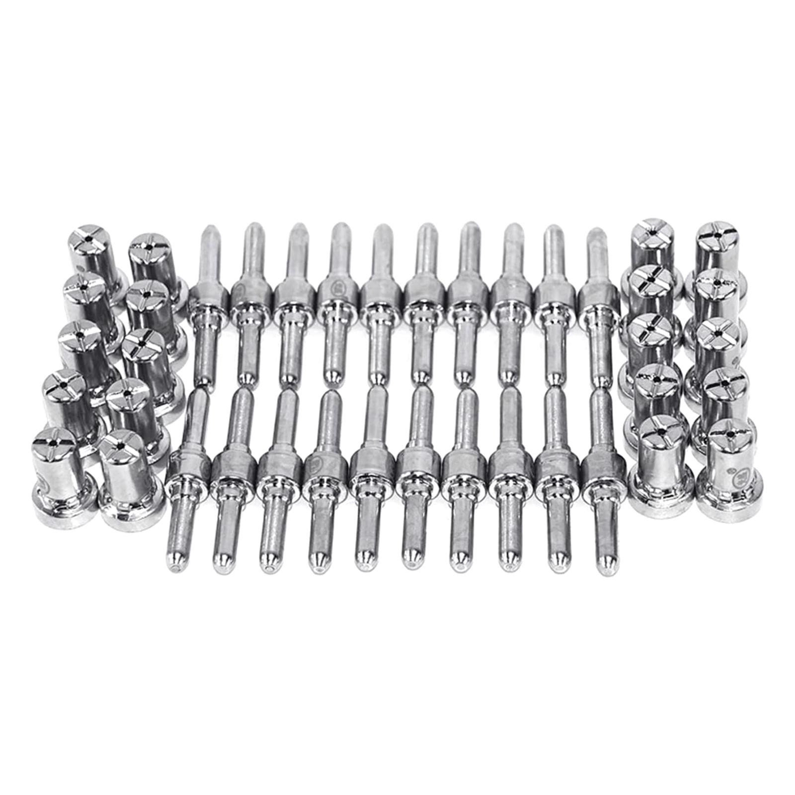 

40 шт. расходных медных электродов с удлиненным наконечником и длинных сопел для плазменного резака PT31 LG40 40A с длинными наконечниками, аксессуары