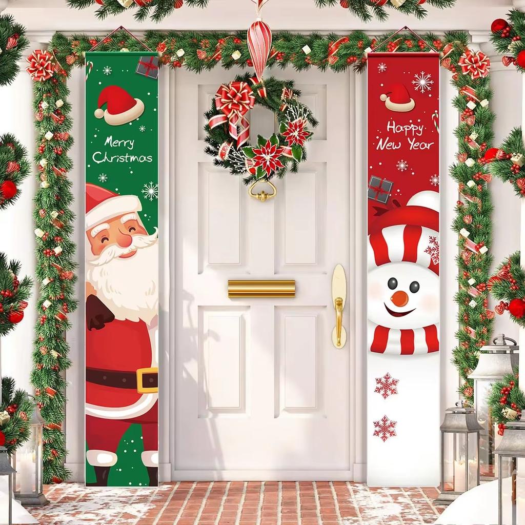 Christmas Hanging Door Banner Merry Christmas Decorations for Home Xmas Navidad Noel Natal Door Decor Happy New Year Gifts 2026