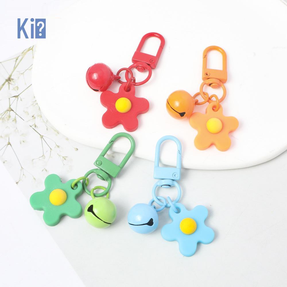 Portachiavi Campanella Fiore Smaltata Colorata - Portachiavi Colore Caramella Gioiello Ciondolo Fai da Te