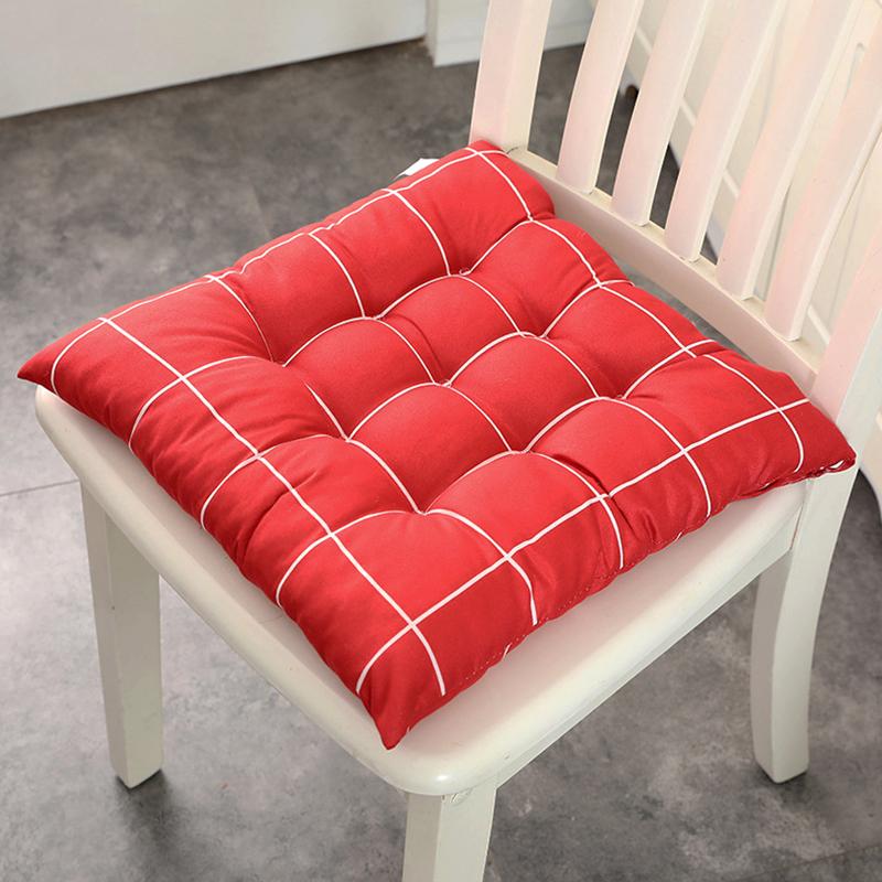 1Pc Student Fart Pad Winter Window Seat Cushion Warm Cotton Pad Thicken Cushion Office Supplies 40x40CM With Strap