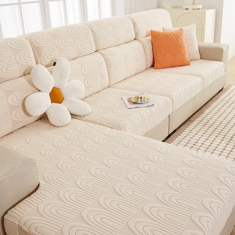Light Luxury Sofa Cover for All Seasons, Simple Living Room, Modern Non-slip Armrest Cover, Summer Velvet All-inclusive Thickening