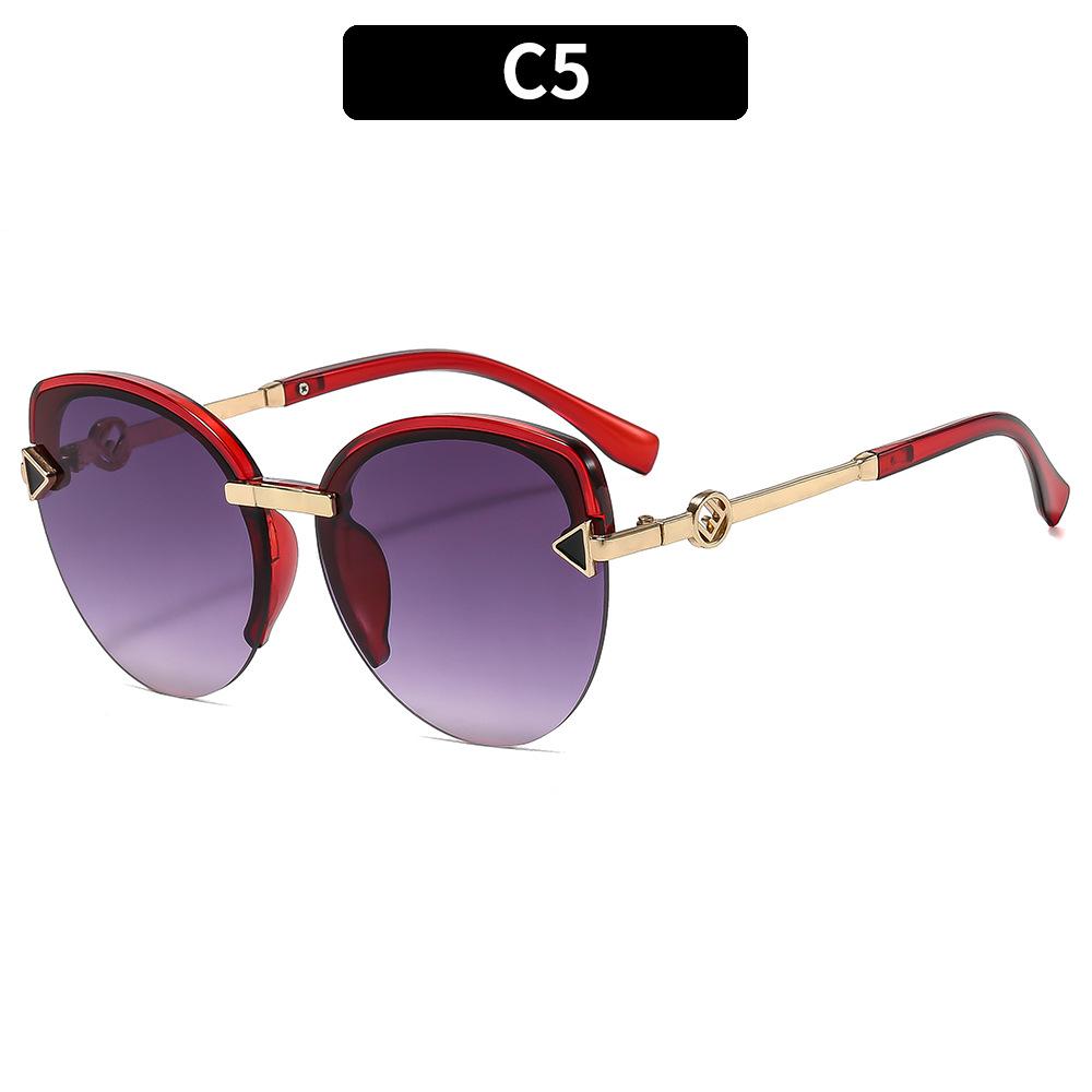 Women's Sunglasses, Fashionable Cat's Eye Half-frame Sunglasses