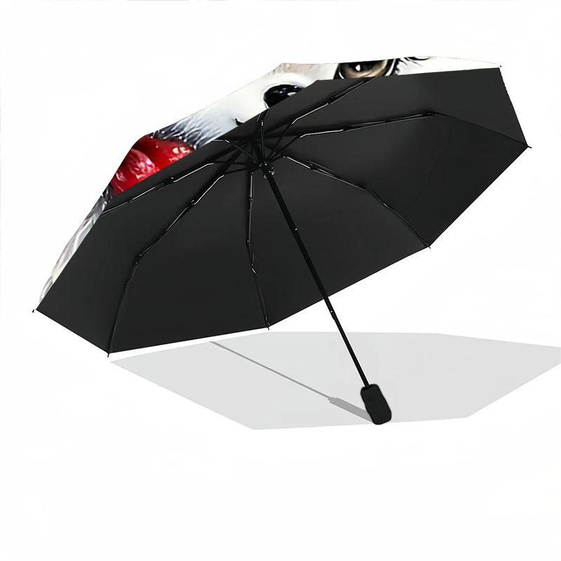 1pc Christmas Deer with Antlers Automatic Opening and Closing Folding - A Good Choice for Gifts, Fashionable and Convenient Umbrella With Cute Cartoon