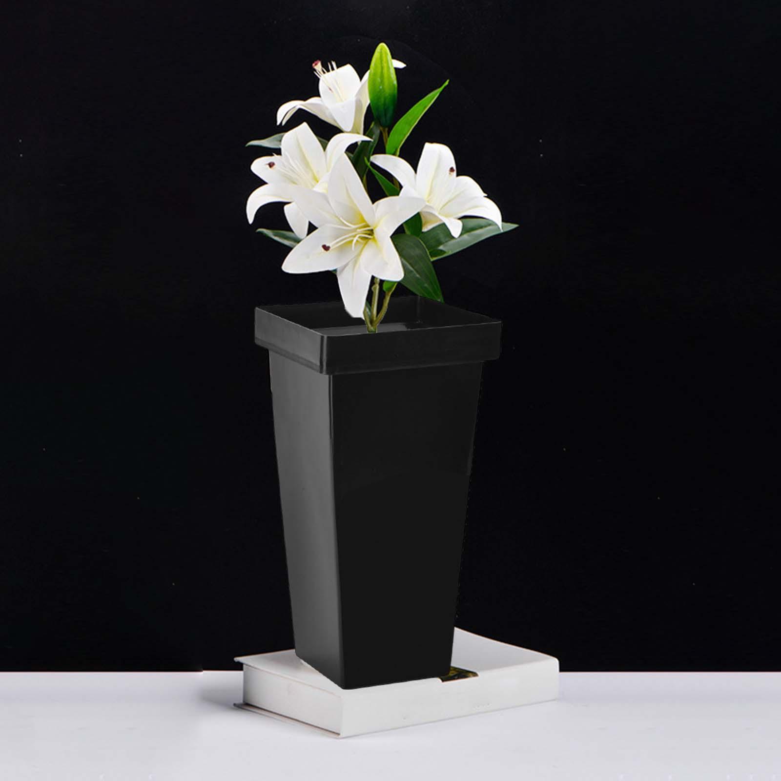 

Floral Bucket Decor Flowerpot Table Centerpiece Storage Basket Floor Flower Vase чорний