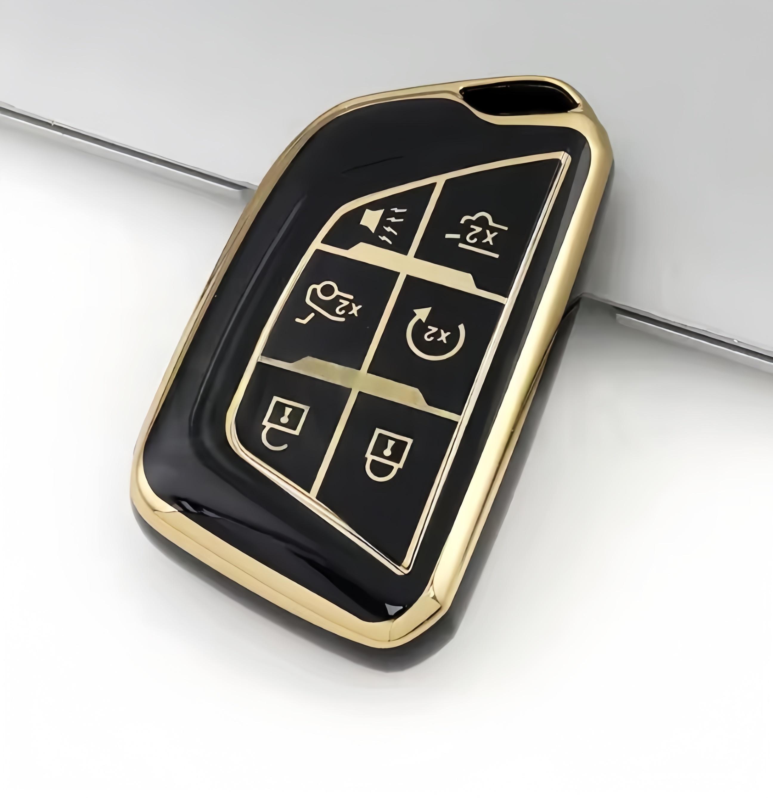 

Пномпень 5/6 Кнопок ТПУ Чехол-Крышка для Ключа-Брелока для Chevrolet Silverado 1500 Suburban Tahoe для Cadillac для GMC Sierra Yukon 2023 2024 6 buttons чёрный