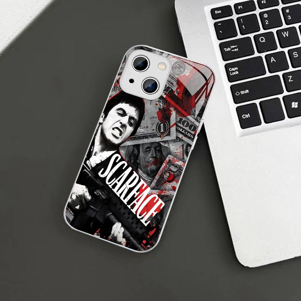 

Vintage Classic S-scarface Tempered Glass For Iphone 14 13 12 11 Pro Mini XS MAX 14Plus X XS XR Cover iphone 12 mini