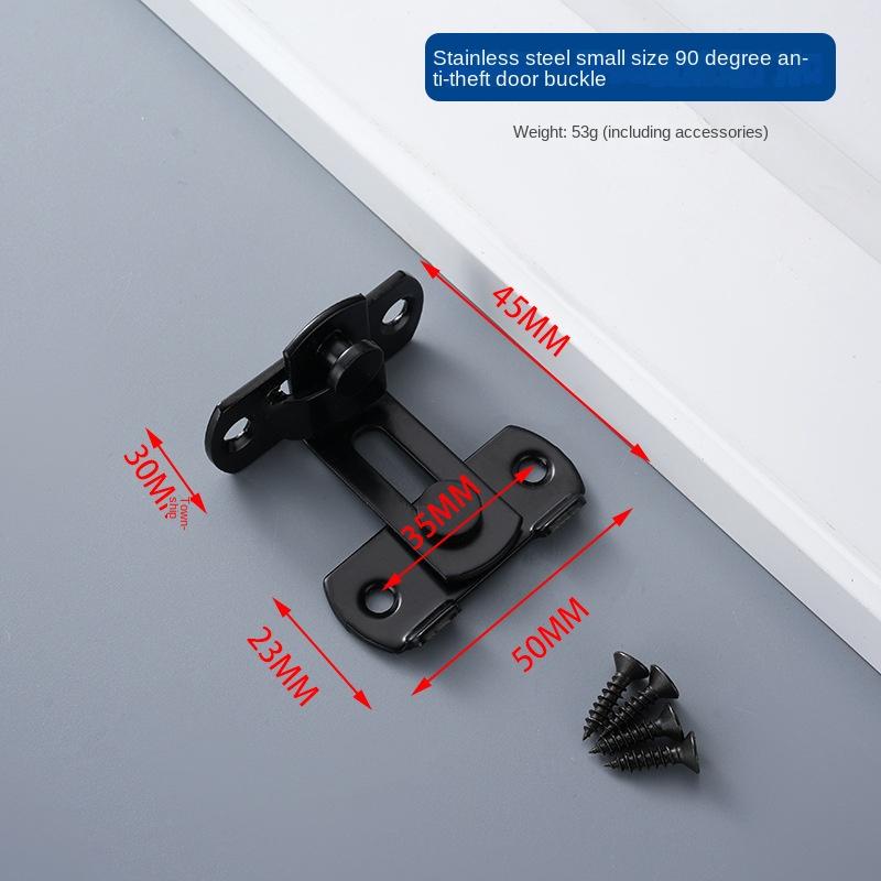 Edelstahl Diebstahlsicherung Türriegel rechter Winkel 90 Grad Ecke Sicherheitsschloss Haustierkäfig Riegel Schiebetür Badezimmerschloss