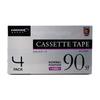 HIDISC Music Cassette Tape Normal Position 90 Minutes 4 Volume Pack