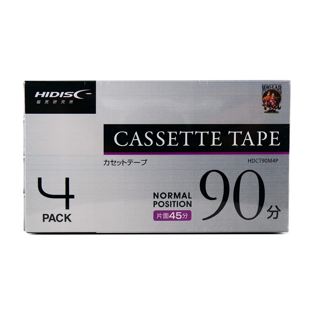 HIDISC Music Cassette Tape Normal Position 90 Minutes 4 Volume Pack