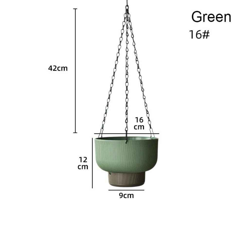 Self Watering Hanging Flower Pots Detachable Base White Green Grey Hanger Plant Basket Thickened Drainage Plant Flowerpot