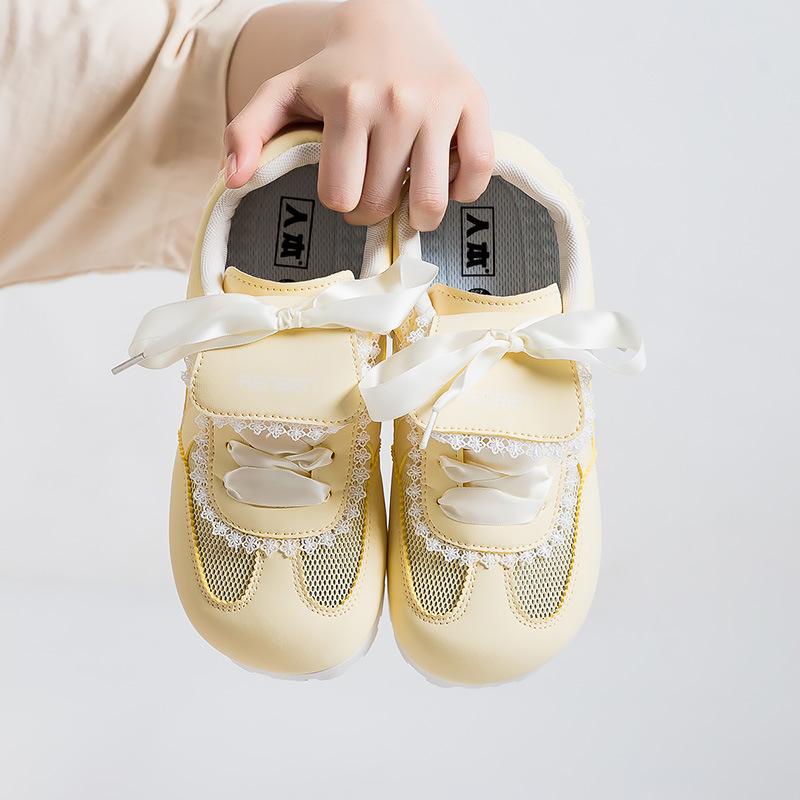 Dopamin atmungsaktive Sportschuhe Damen Frühling Sommer neu runder Kopf flache Sohle Freizeitschuhe Mode Forrest Gump Schuhe Damen