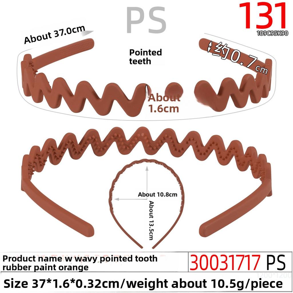 Wavy Pointed Teeth Face Wash Hair Band Mask Application Tooth Anti-slip Hair Pressing and Breaking Hair Band Hair Clip