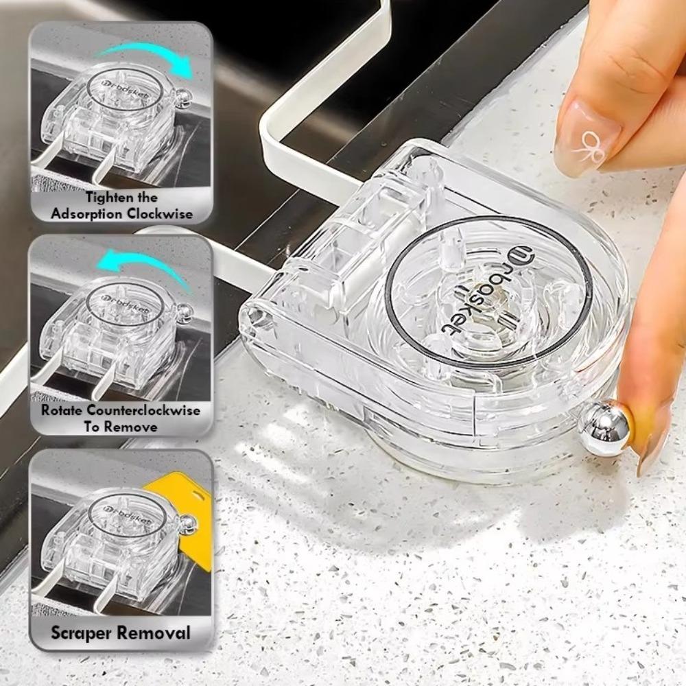 Faltbarer Küchenspülen-Filterständer Saugknopf Lebensmittel-Abtropfregal Spülenreinigung