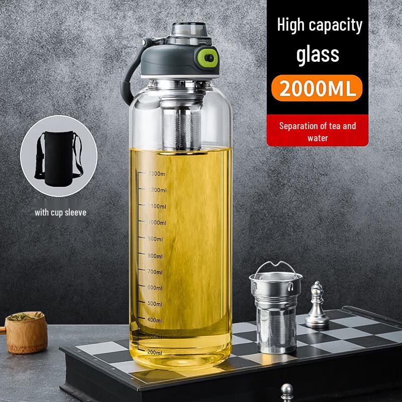 

Changqi Men s Large Borosilicate Glass Water Bottle