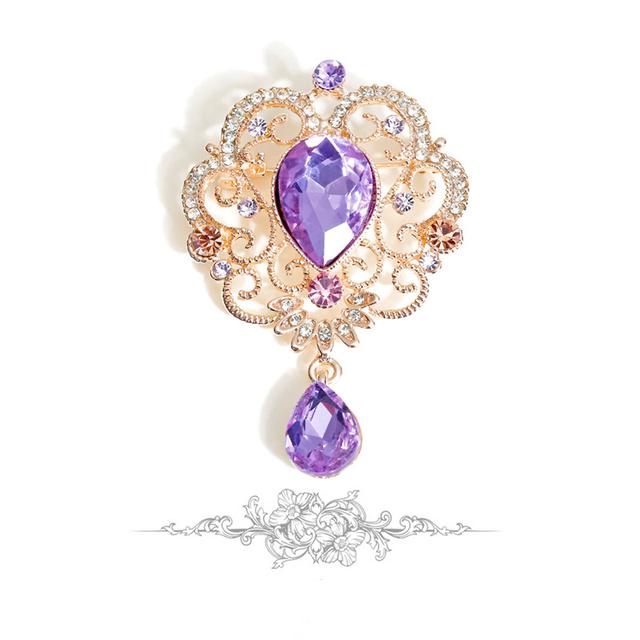 

Классический барочный цветок кулон брошь булавка для женщин винтажные украшения в дворцовом стиле свадебная вечеринка украшения булавки фиолетовый