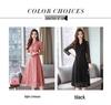 Autumn Lace Slim Fit Solid Color Long-Sleeve Plus Size Dress for Women