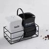 Ceramic Salt And Pepper Shaker Spice Jar Cartoon Spice Container Iron Frame Favor Tabletop Spices Organizer Kitchen Decoration