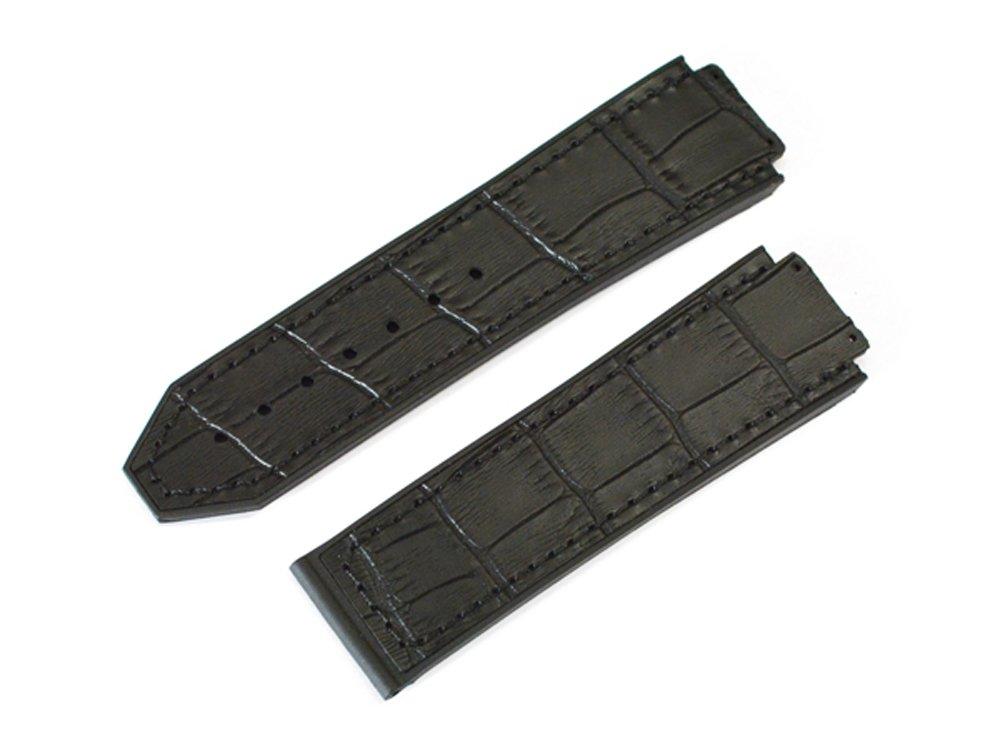 

[Import King Original] Watch Strap, Hublot Compatible, Classic Fusion 45mm Case, for 511, Aftermarket Rubber Strap, Embossed Crocodile Pattern, Black