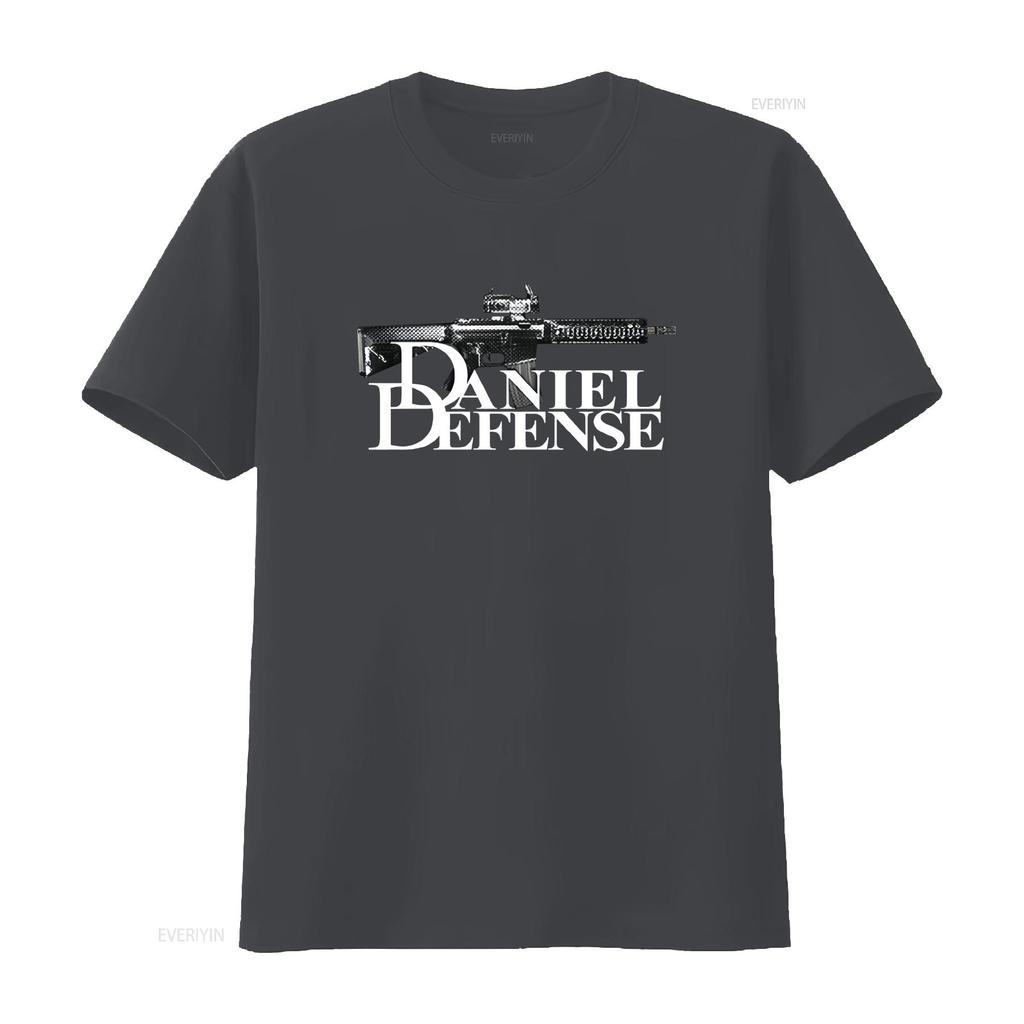 Daniel Defense Firearms Sports Logo T Shirt Heavy Cotton Size 4XL Vintage Washed Designer Clothes Unisex Top For Everyday Wear