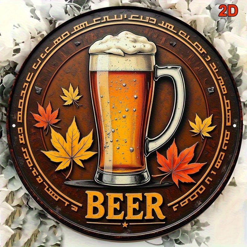 Segno in Latta Metallico Birra Decorazione Murale 20x30cm