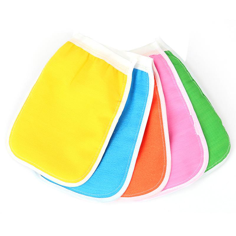 Simple no-rub bath towel, large bath towel, double-sided mud bath towel, back towel, colored bath gloves