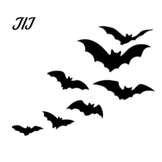 Halloween Window Stickers Flying Bat Car Rearview Mirror Stickers, PVC Decals for Vehicle Versatile Vinyl Surfaces Exterior Decoration, Waterproof