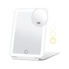 Portable LED Makeup Mirror with Rechargeable Fill Light and Detachable 10x Magnification Travel Mirror