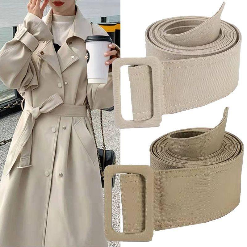 Stylish Color Khaki Waist Sash For Trench Coats Enhancing Silhouette With Elegance