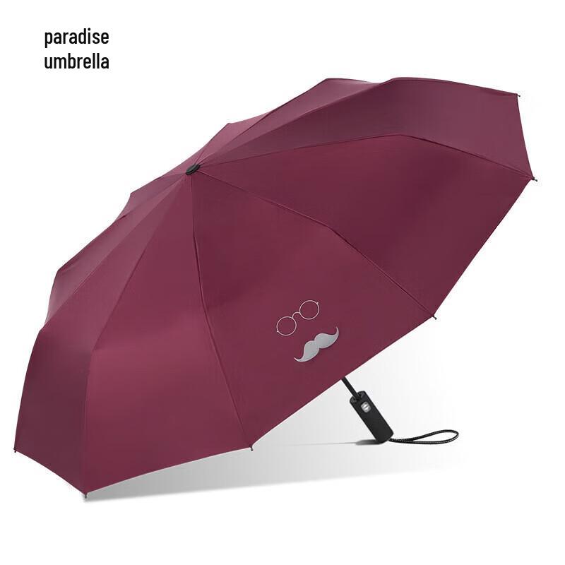 Heaven Umbrella Automatic 3-Fold 10-Rib UV Protection All-Weather Umbrella