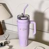 Stylish Large Capacity Stainless Steel Thermos Cup with Handle for Couples