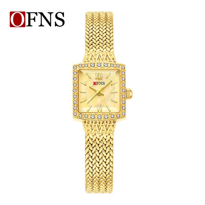 Women s Retro Quartz Watch - Small Dial, Rhinestone Accents, Waterproof Mesh Strap
