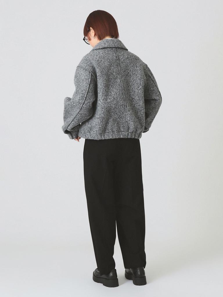 Ray Beams Women's Loop Shaggy Zip Blouson, Gray 0