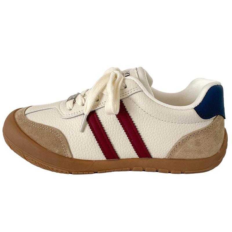 

XY-A310 latex insole niche design ugly cute Hong Kong style little white shoes women s 2025 new versatile German training board shoes 40