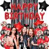 Red And Black Theme Balloon Set Adult Children Birthday Party Balloon Decoration Arrangement Rain Curtain Balloon
