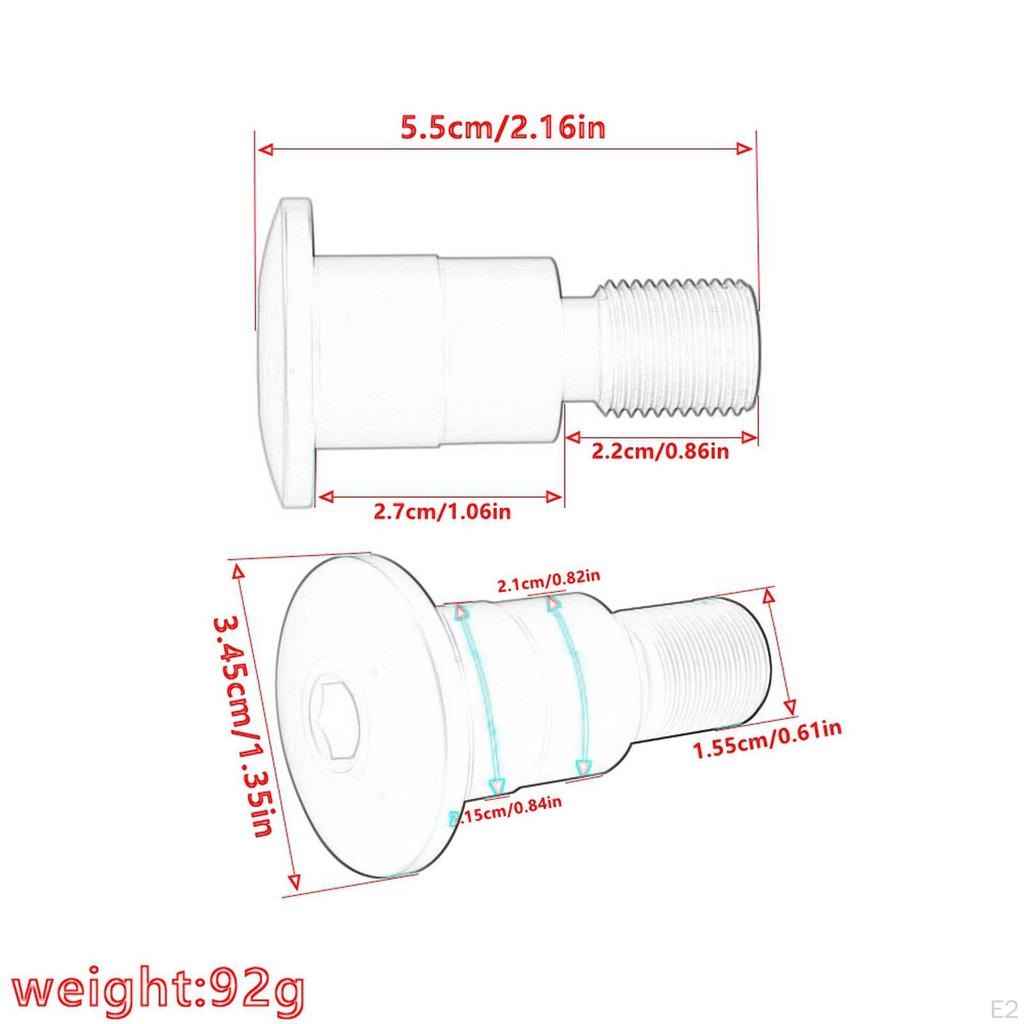 2 Adaptery do lusterek montowanych na końcach kierownicy motocykla Gwint M16 Części ze stopu aluminium Proces CNC