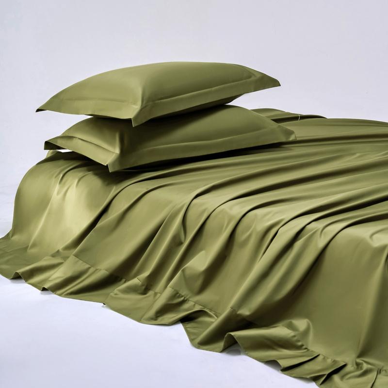 4/6pcs Egyptian Cotton Bed Sheet Set Luxury 1000TC Fitted Sheet Flat Sheet Pillowcase Double King Queen Size Bedding Sets Soft