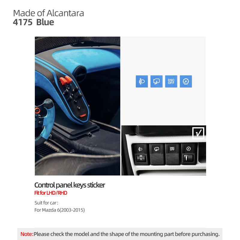 

For Mazda 6 2003-2015 Made of Alcantara Carbon Fiber Center Console Start Stop Button Trim Sticker Car Interior Accessories