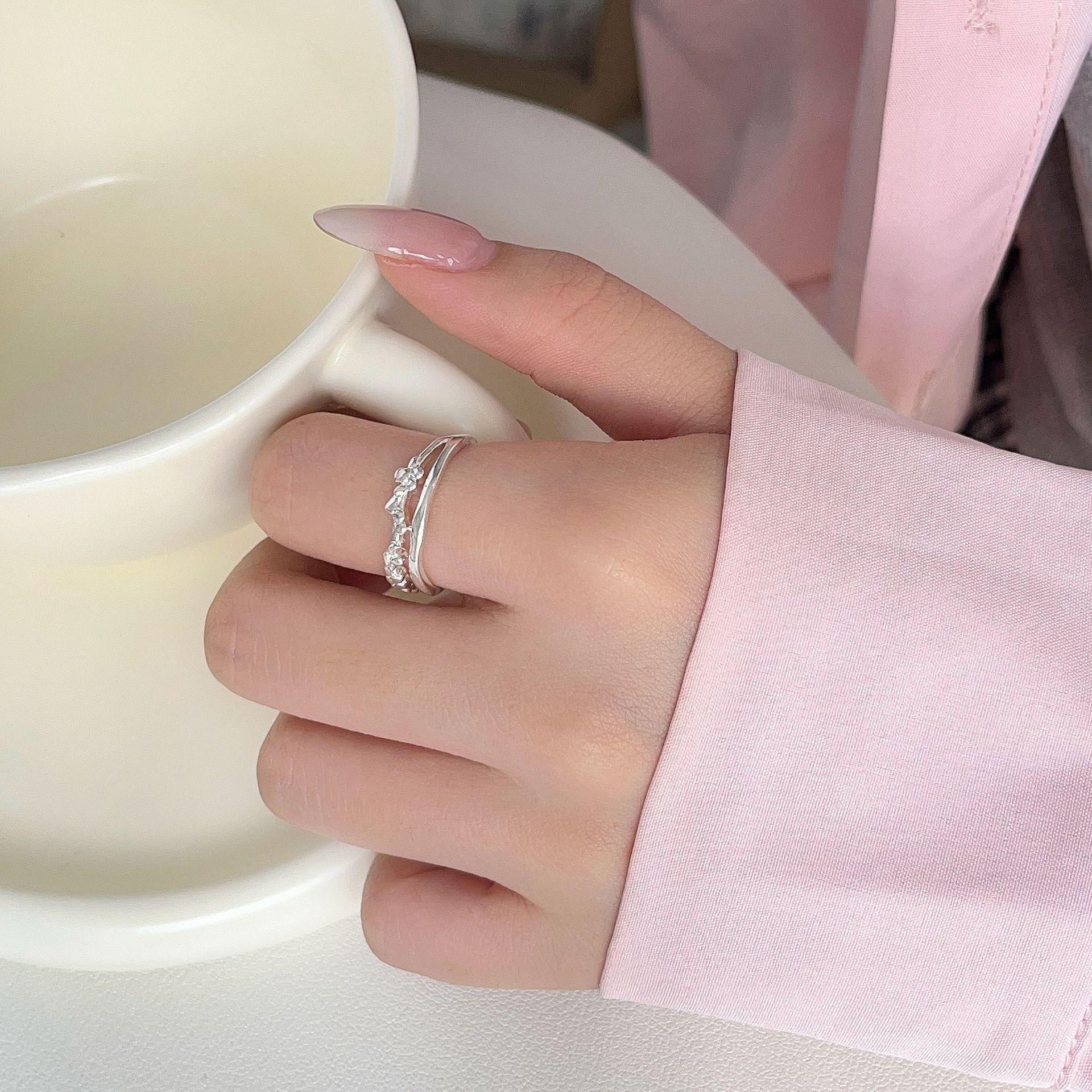 Retro Fairy Double Layer Carved Floral Ring – High-End Versatile Design Adjustable Open Size