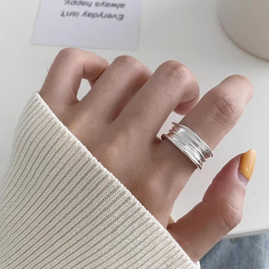 Stylish Korean Fashion Adjustable Open Ring For Women With Trendy Chic Design And Unique Copper Material