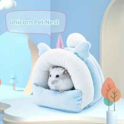 Cute Hamster Cotton House Soft Plush Sleeping Bag Small Animal Nest Guinea Pig Breathable Warm Rooms Hamster Accessories