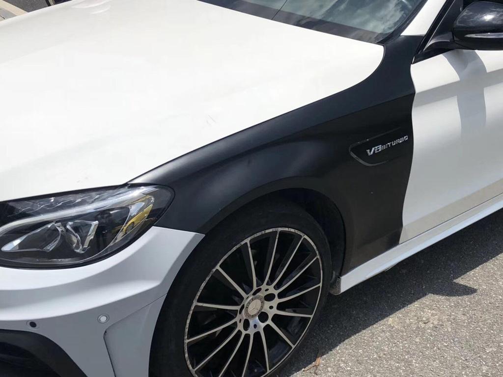 W205 Mercedes-Benz C-Class Coupe C260L to C63 AMG/C65 Wide Body Kit: Front & Rear Bumpers