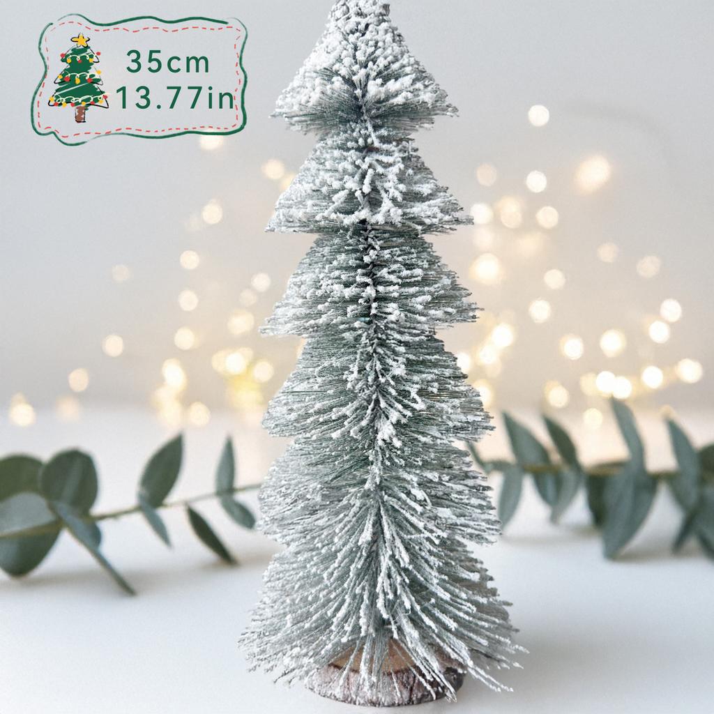 Mini Christmas Tree Tabletop Snow Pine Tree Decoration DIY New  Xmas Party Home Table Ornament  Christmas Gifts Decor
