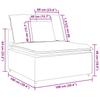 Modular Sofa Center Module with Cushions Blue 100 Cm