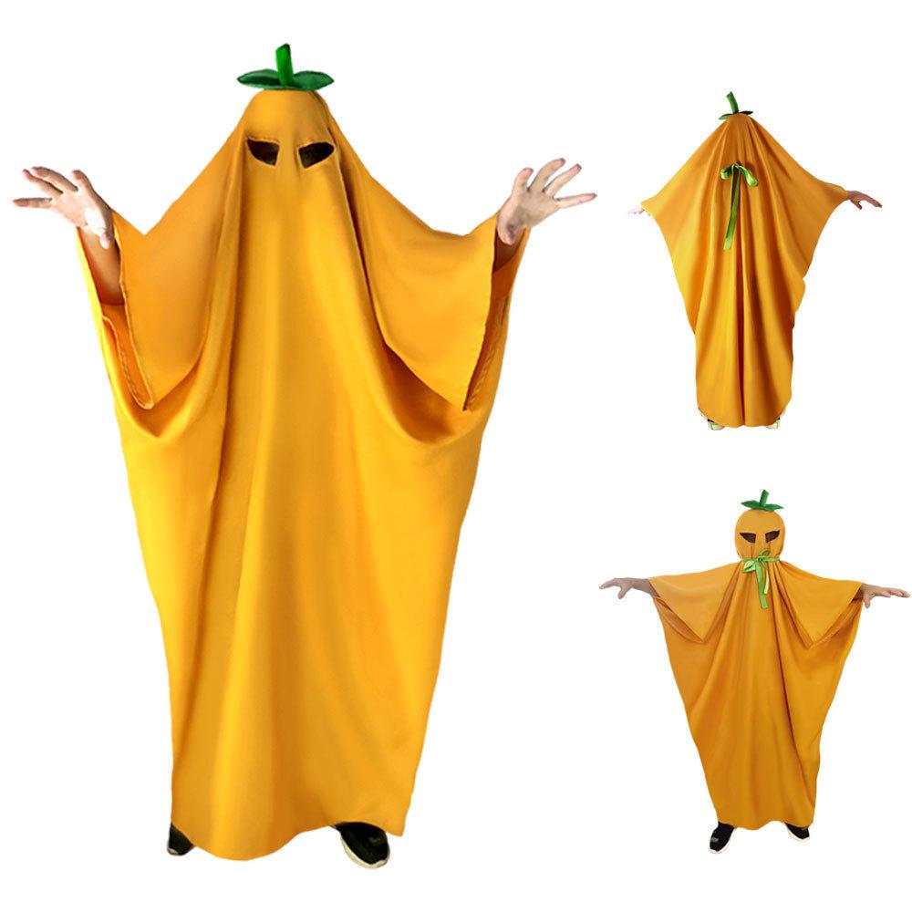 Halloween Pumpkin Cloak Cosplay Costume For Adults And Kids With Polyester Fabric For Party Dress Up