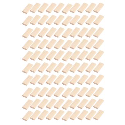 100PCS Wooden Dowels 8x22x50mm Beech Wood Grooved Plugs for Woodworking Furniture Splicing Cabinet