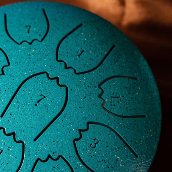 Steel Tongue Drum 4/6 Inch 8/9 Tone Rain Drum for Outside Garden Sound Healing Musical Instruments for Adults Kids Mini Handpan Drums for Meditation