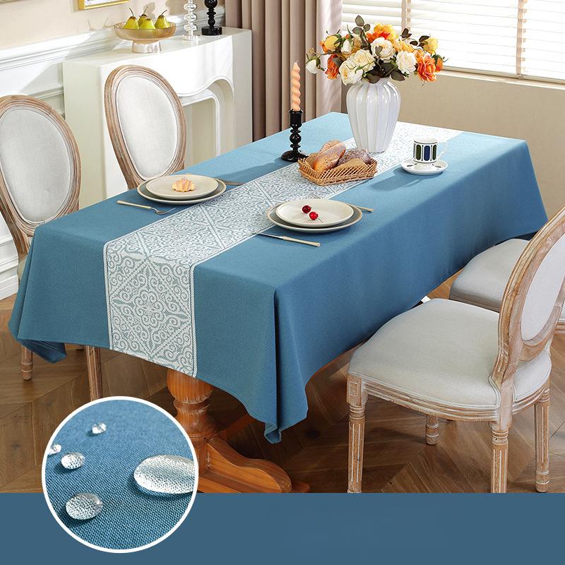 Popular Thickened Cotton and Linen Table Mats, Household Rectangular Tea Table Towels, Tablecloths, Waterproof and Oil-proof