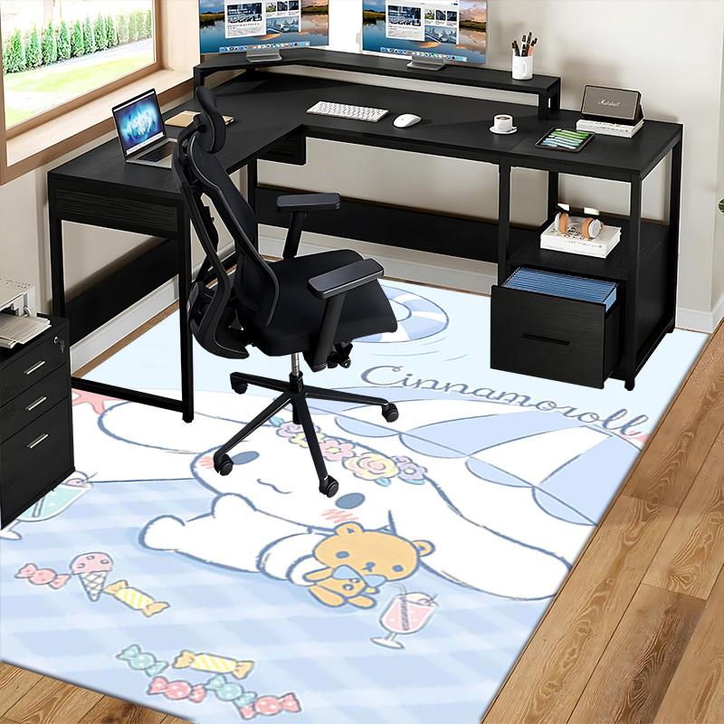 Cinnamoroll Anime Cartoon Design Chair Mat Non-Slip Carpet for Office Home Decoration Living Room Bedroom Game Room Dormitory Universal Seasonal Gift.