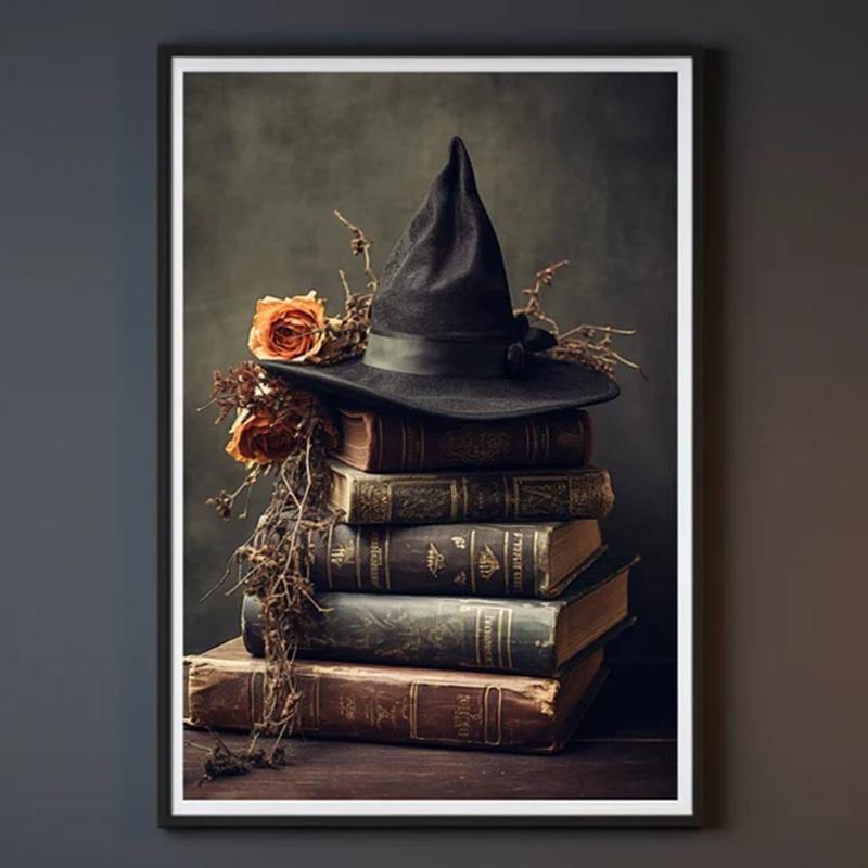 Magic Wizard School Poster Owl Library Castle Canvas Printing Oil Painting Wall Art for Home Room Decoration Hanging Painting